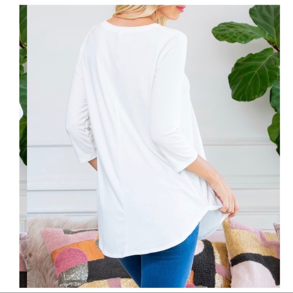 FAVORITE NOT SO BASIC ROUND HEM TUNIC TOP - Picture 2 of 4